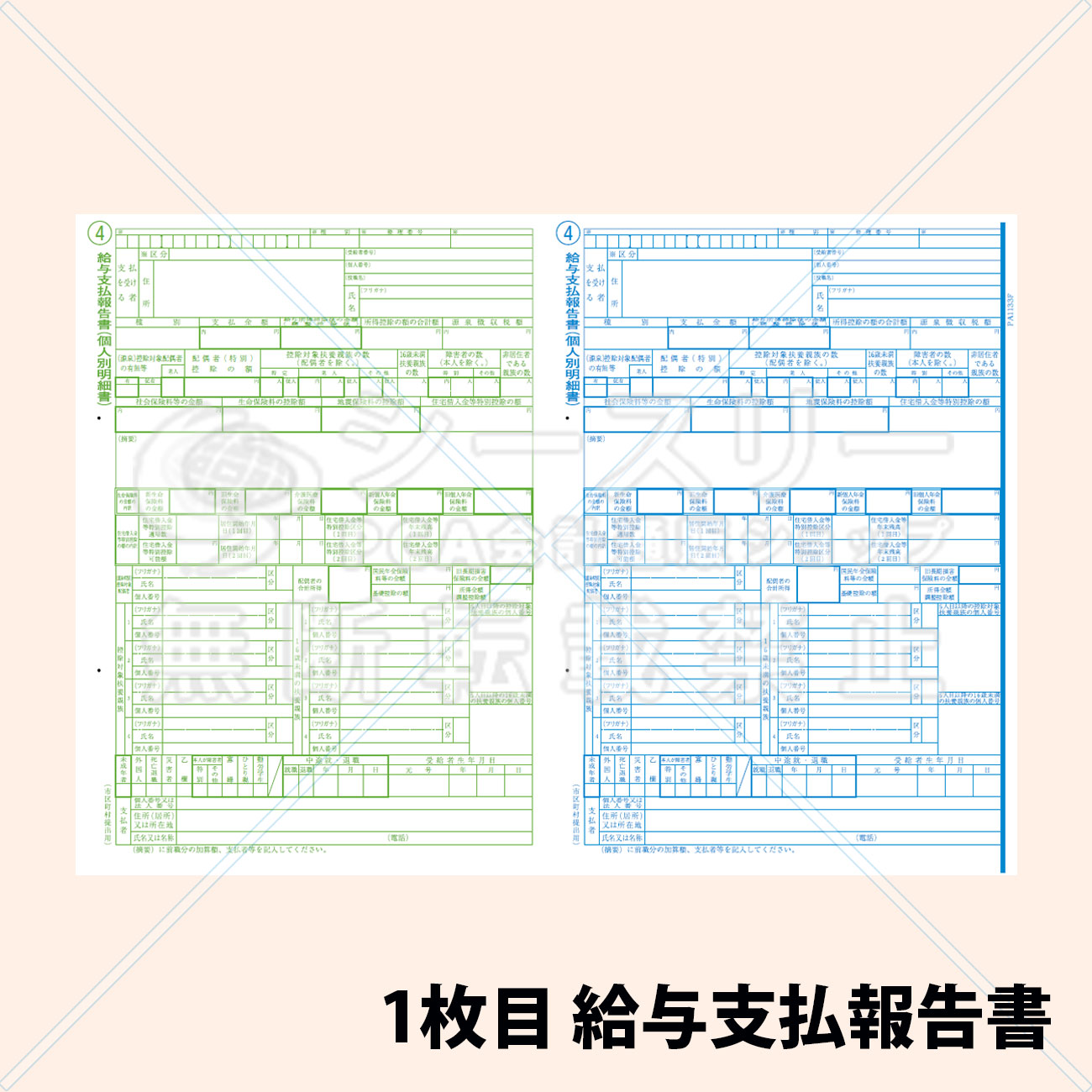 PA1133F 源泉徴収票(10名入) 単票用紙レーザープリンタ用【令和3年度版】