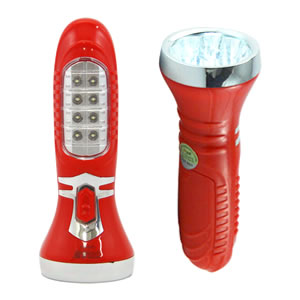 高輝度LED 2WAY懐中電灯レッド